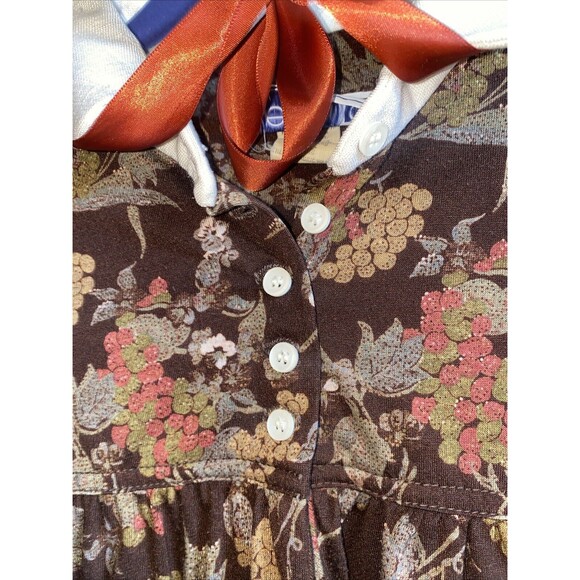 Vintage Leslie Fay Floral Paisley 70s Dress prairie peasant Lagen Cottage Hippie - Picture 4 of 14